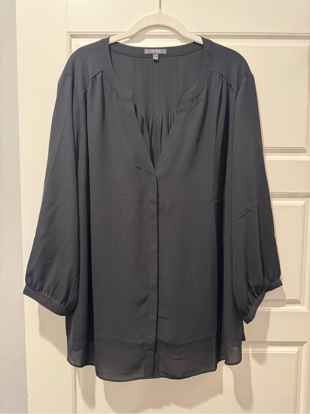 NYDJ 1X Black Blouse